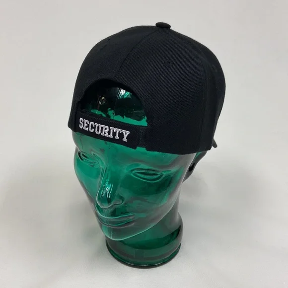Security Guard Baseball Hat Adjustable embroidered black costume VIP president - Picture 2 of 7